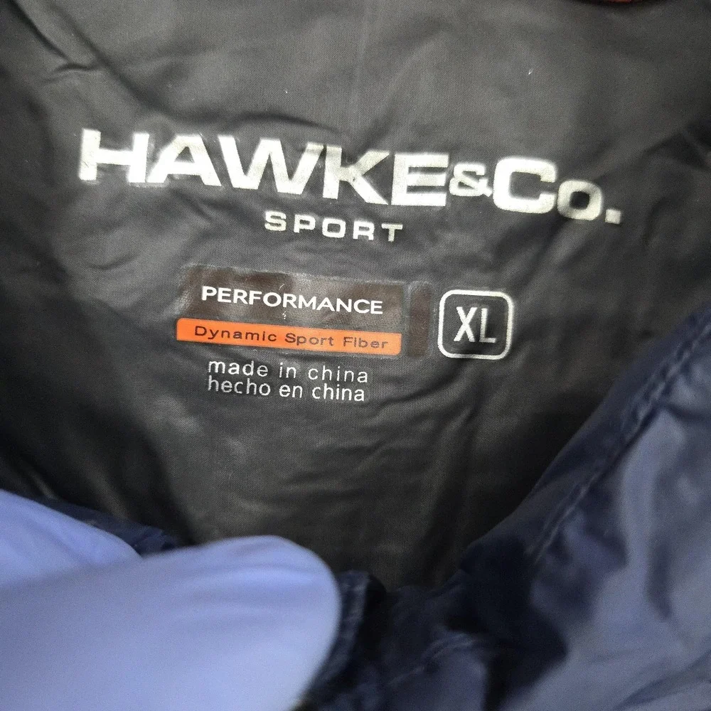 Hawke & Co Vest Mens XL‎ Blue Down Puffer Full Zip Zip Pockets Outdoor HDN723S